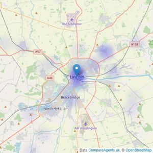 The County Property Auction - Lincoln listings heatmap