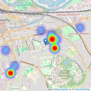 The Flatman Partnership - Reading listings heatmap