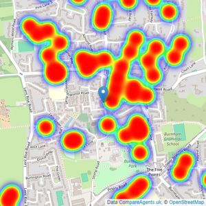 The Frost Partnership - Burnham listings heatmap