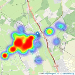 The Frost Partnership - Chalfont St Giles listings heatmap