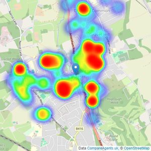 The Frost Partnership - Chalfont St Peter listings heatmap