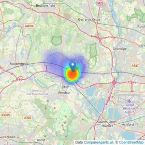 The Frost Partnership - Slough listings heatmap