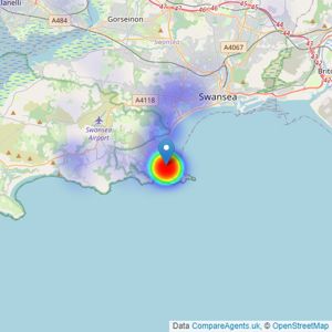 The Greenroom - Mumbles listings heatmap