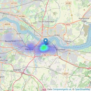 The Homes Group - Greenhithe listings heatmap