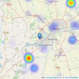 The New Homes Agent - Lincoln listings heatmap