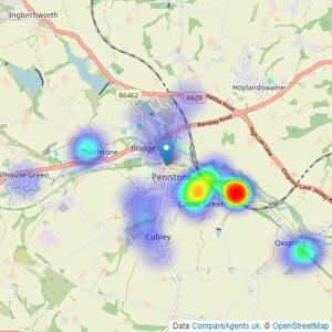 The Pennine Property Group - Penistone listings heatmap