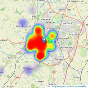 The Property Centre - St Johns listings heatmap