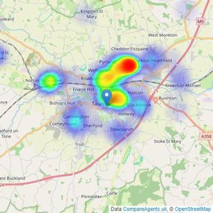 The Property Centre - Taunton listings heatmap