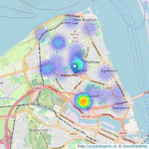 The Property Centre - Wallasey listings heatmap