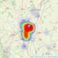 The Property Centre - Worcester listings heatmap