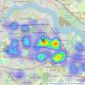 The Property Cloud - North Kent & South East London listings heatmap