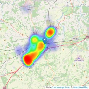 The Property Explorer - Basingstoke listings heatmap