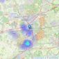 The Property Explorer - Farnborough listings heatmap