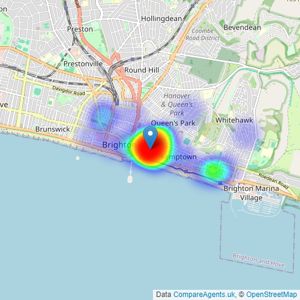 The Property Shop - Brighton listings heatmap