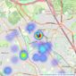 The Property Shop - Edgware listings heatmap