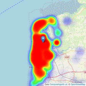 The Square Room - Fylde Coast listings heatmap