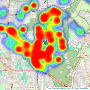 The Stow Brothers - Highams Park & Chingford listings heatmap