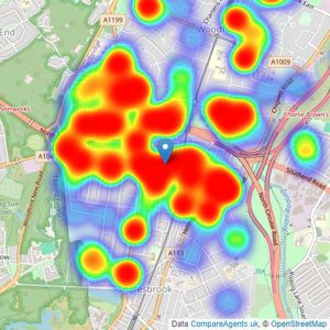 The Stow Brothers - South Woodford & Woodford listings heatmap