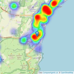 The Wright Estate Agency - Shanklin listings heatmap