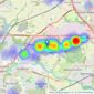 THINK Estate Agents - Haydock listings heatmap