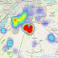 Thomas James Estate Agents - Ruddington listings heatmap