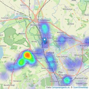 Thomas Merrifield - Oxford listings heatmap