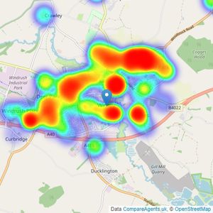 Thomas Merrifield - Witney listings heatmap