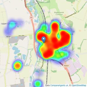 Thomas Morris - Biggleswade listings heatmap