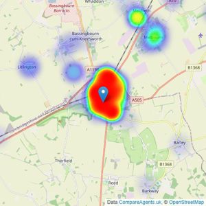 Thomas Morris - Royston listings heatmap