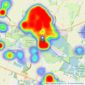 Thomas Morris - St. Ives listings heatmap