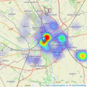 Thomas Property Group - Chester listings heatmap