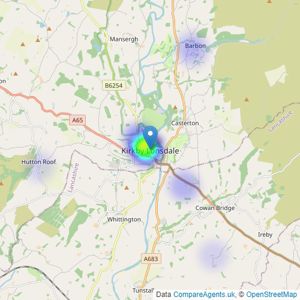 Thomson Hayton Winkley Estate Agents - Kirkby Lonsdale listings heatmap