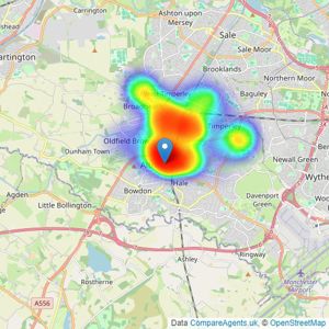 Thornley Groves - Altrincham listings heatmap