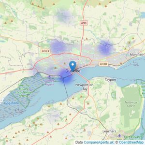 Thorntons Property Services - Dundee listings heatmap