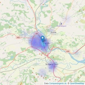 Thorntons Property Services - Perth listings heatmap