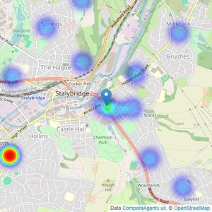 Tierney Property limited - Stalybridge listings heatmap