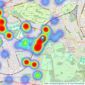 Tiffin Estate Agents - Hampton Hill listings heatmap