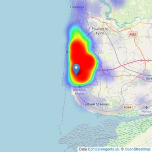 Tiger Sales & Lettings - Blackpool listings heatmap