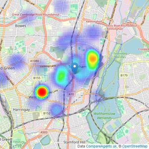 Tilson & Spencer - Tottenham listings heatmap