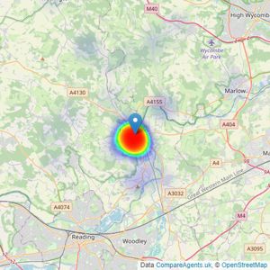 Tim Peers Estate Agents - Henley on Thames listings heatmap