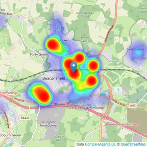 Tim Russ & Company - Beaconsfield listings heatmap