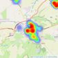 Tim Russ & Company - Thame listings heatmap