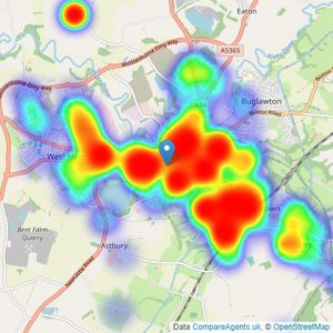 Timothy A Brown - Congleton listings heatmap