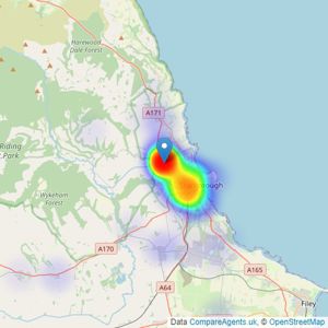 Tipple Underwood Estate Agents - Scarborough listings heatmap