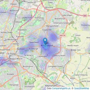 TLS Estate Agents - Bristol listings heatmap