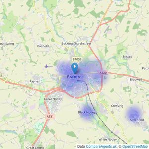 TM - Powered by eXp, Braintree listings heatmap