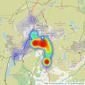 Tom Parry & Co - Blaenau Ffestiniog listings heatmap