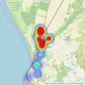 Tom Parry & Co - Harlech listings heatmap