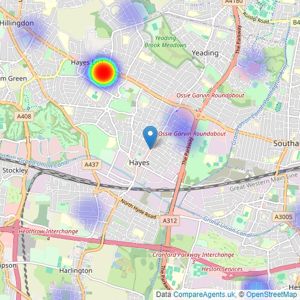 Tomkinsdavis - Hayes listings heatmap