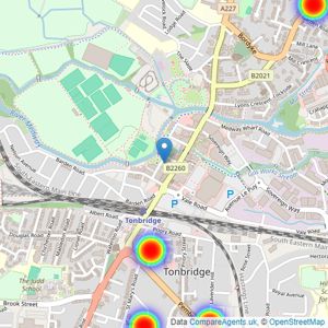 Tonbridge Property - Tonbridge listings heatmap